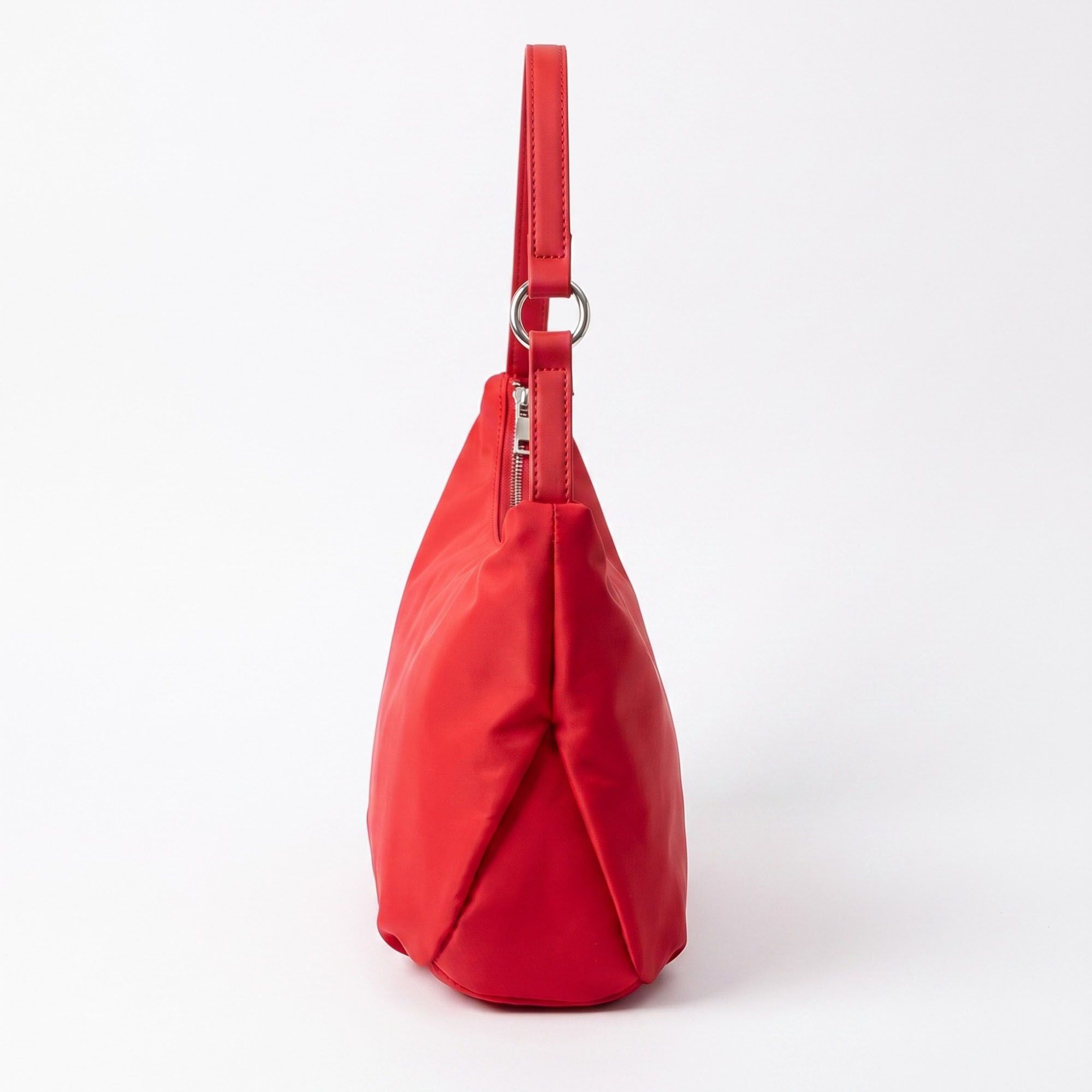 Soft Hobo Shoulder Bag with Adjustable Strap and Zip Closure