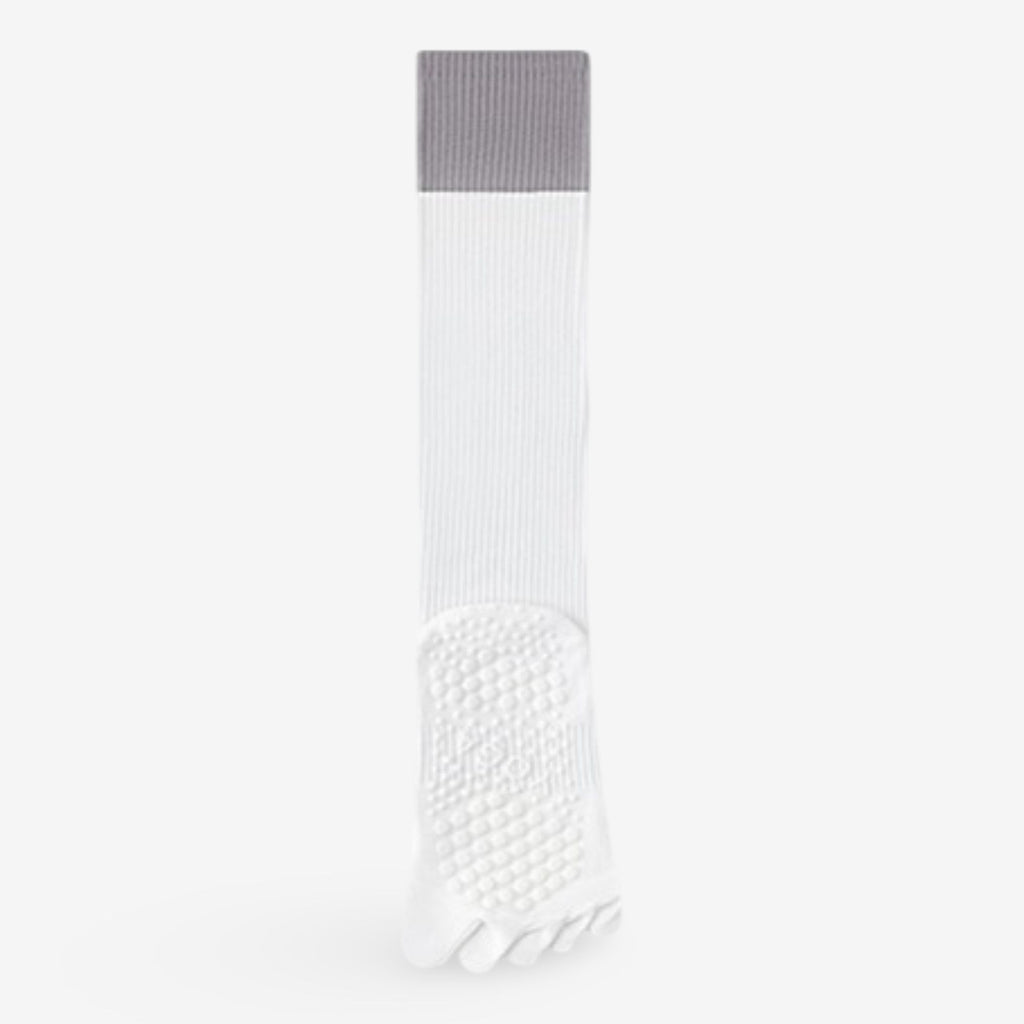 Compression Athletic Socks - Calf Length Toe Socks for Fitness & Yoga 3 Pack
