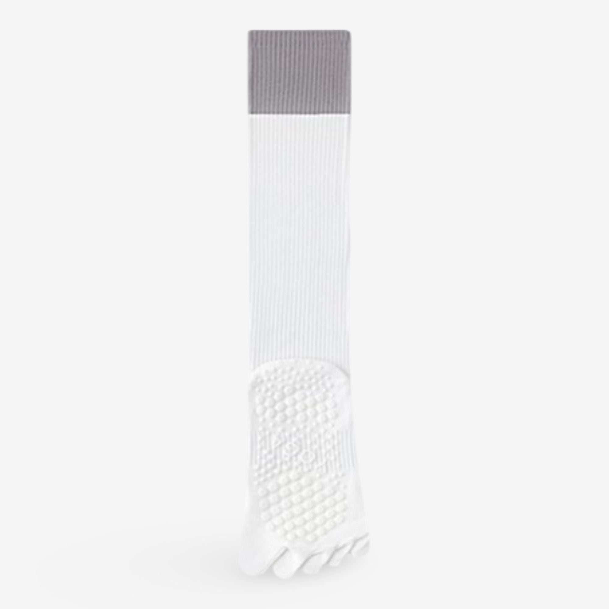 Compression Athletic Socks - Calf Length Toe Socks for Fitness & Yoga 3 Pack