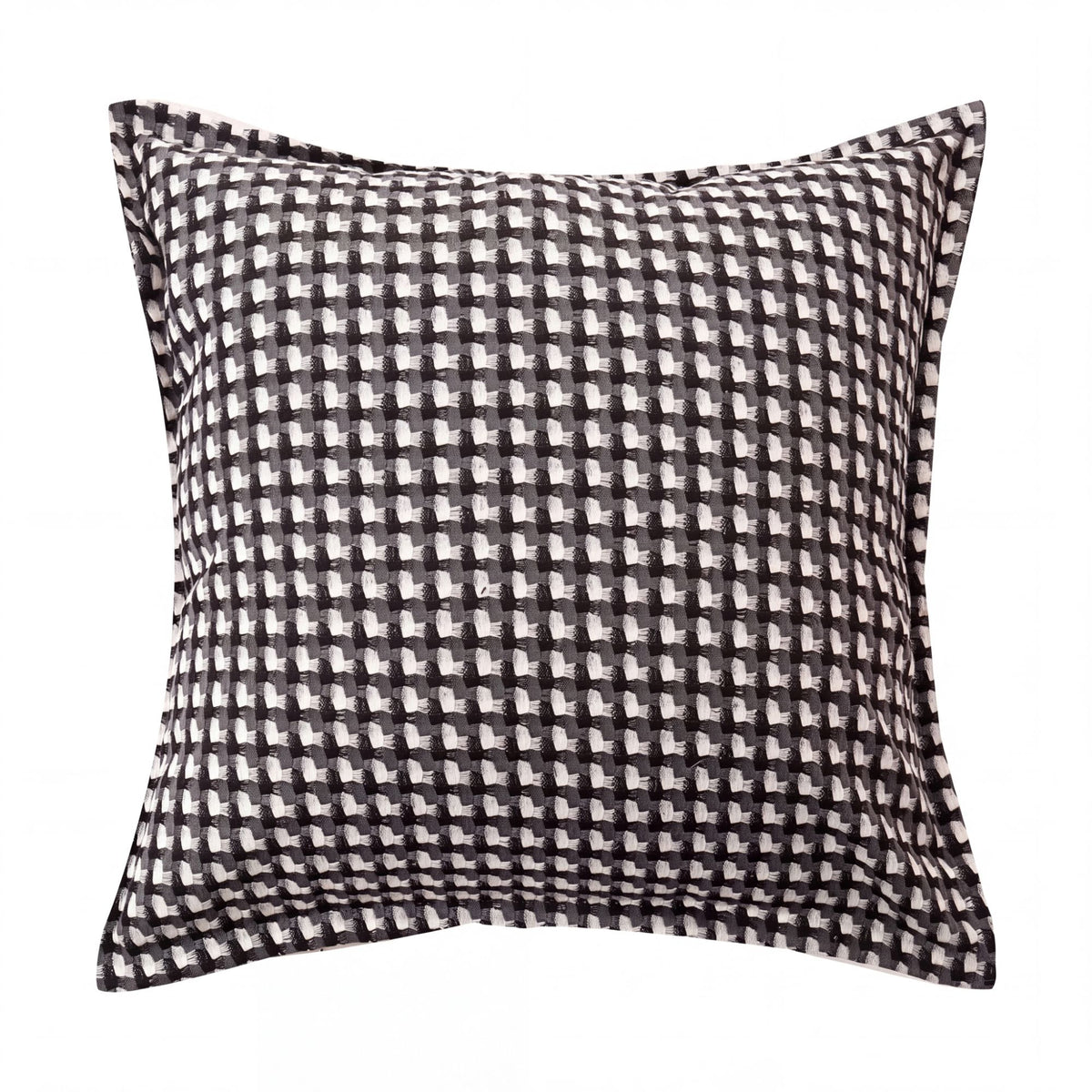 Houndstooth Woven Decorative Throw Pillow Cover Textured Square Cushion Cover with Hidden Zipper