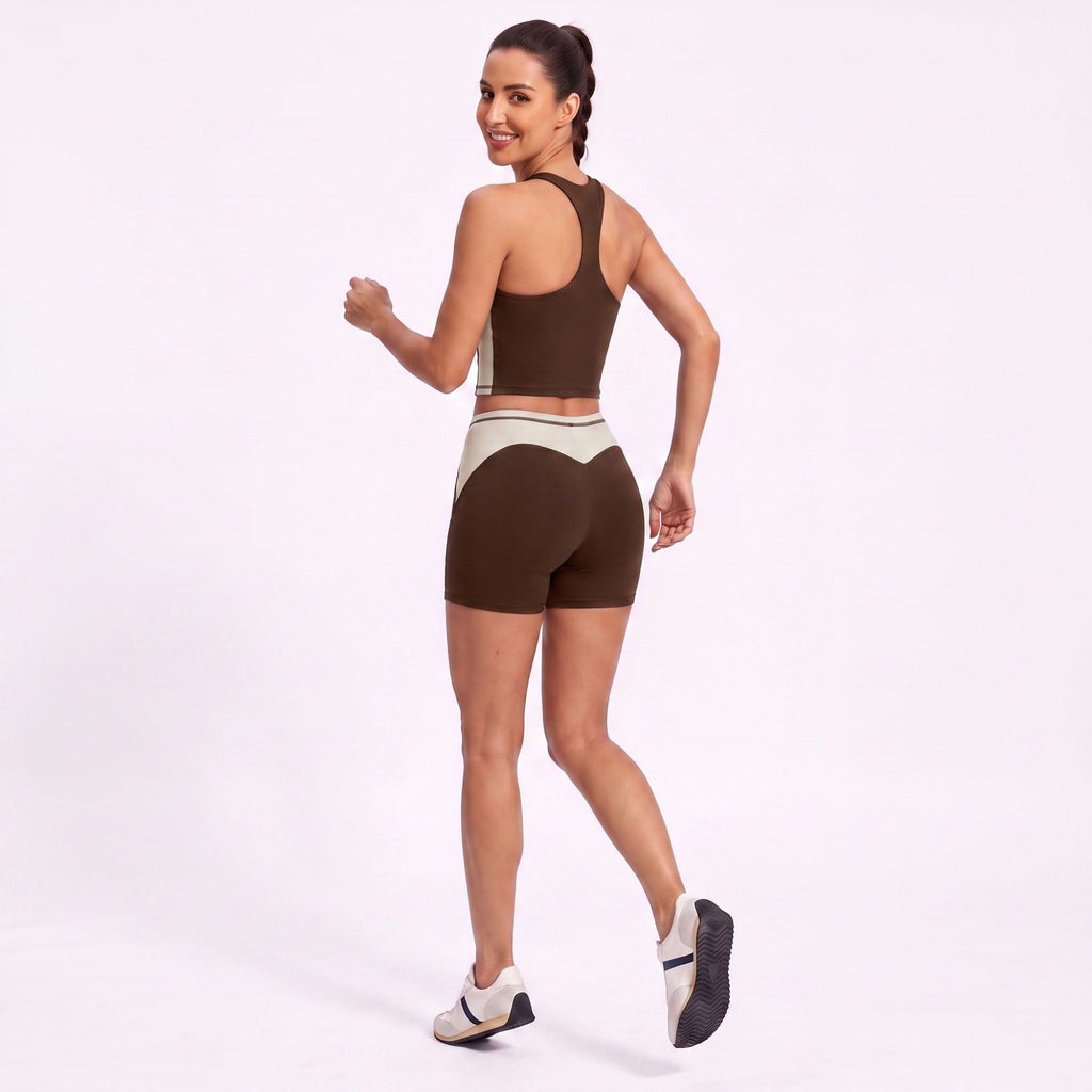 Square Neck Cropped Active Tank Top for Yoga Running Gym Workouts and Everyday Athleisure