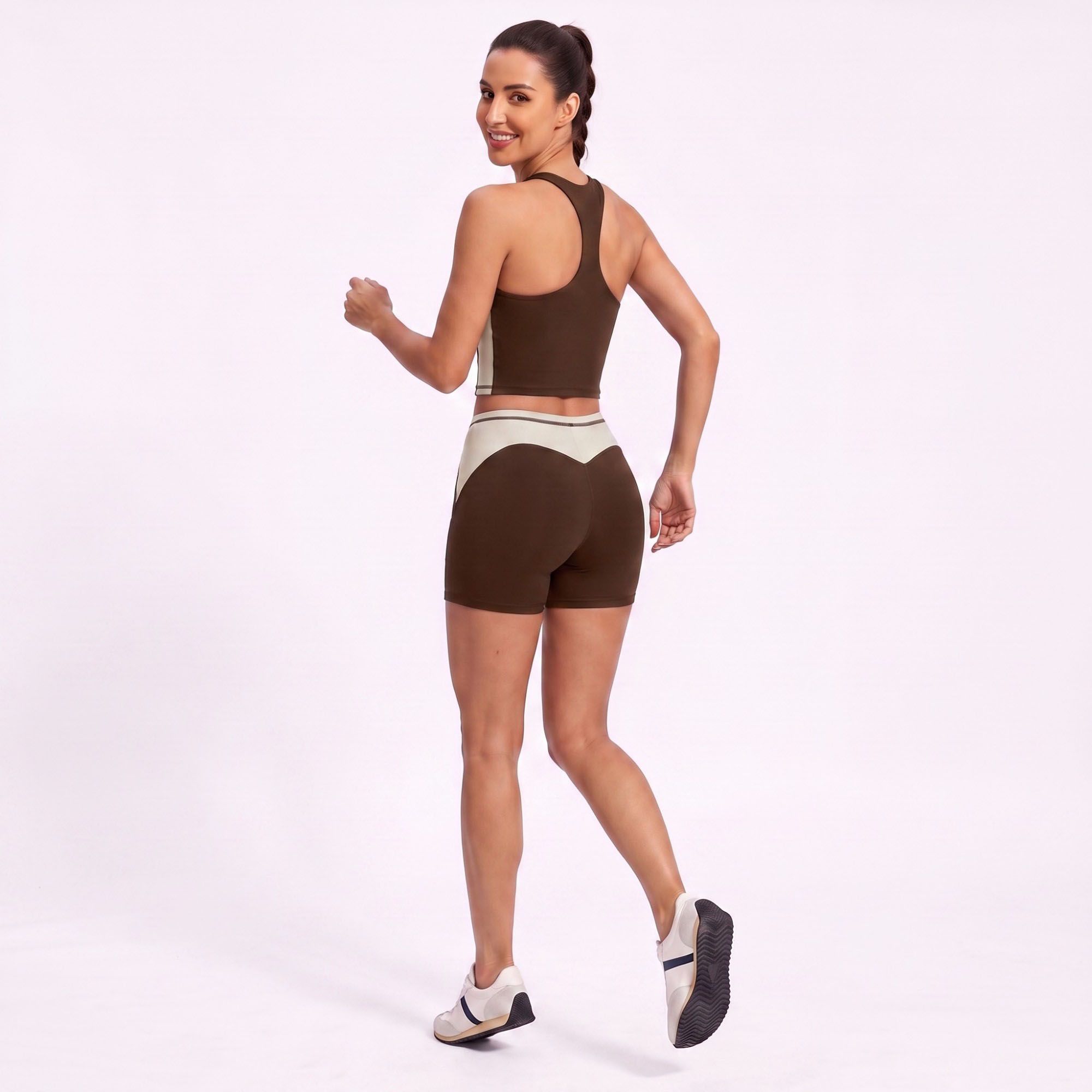 Square Neck Cropped Active Tank Top for Yoga Running Gym Workouts and Everyday Athleisure