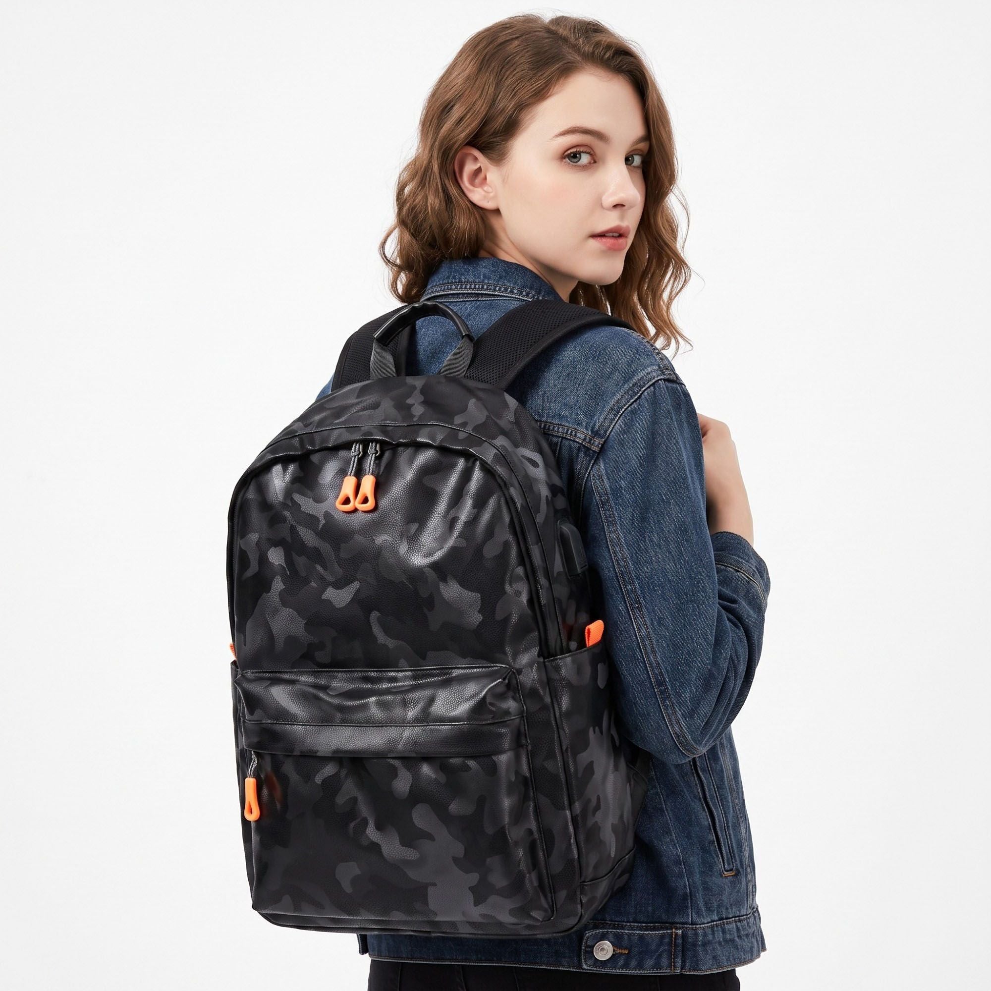 Stylish Camouflage Laptop Backpack - Lightweight  School & Travel Bag for Men and Women