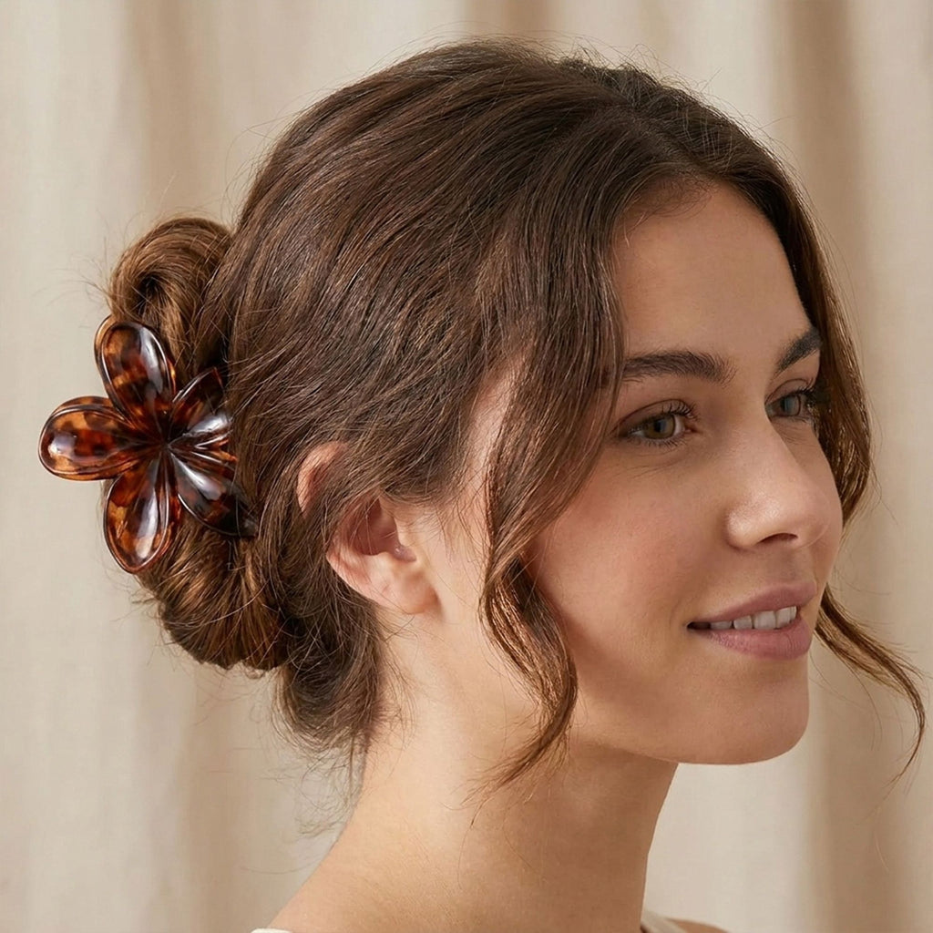 Flower Hair Clips Set 6 Pack Colorful Floral Claw Clips Small Hair Accessories