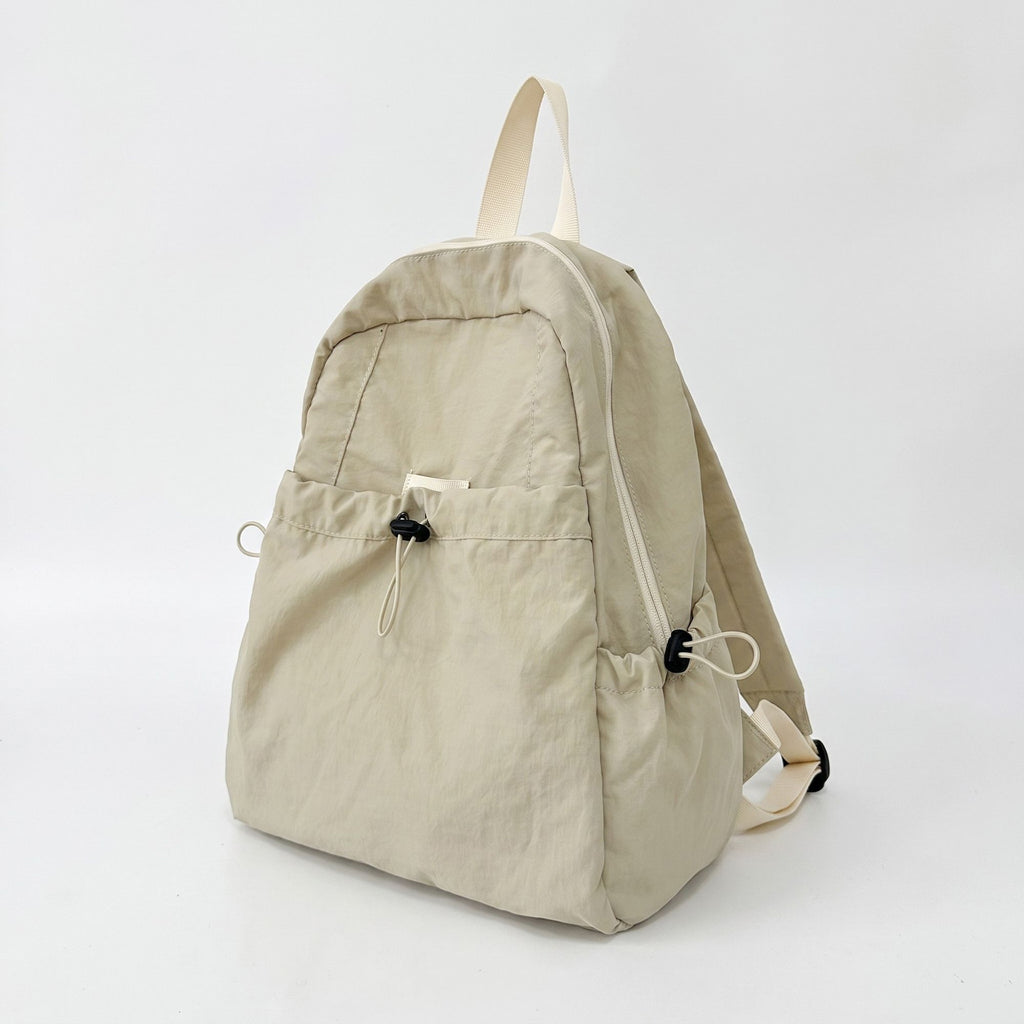 Lightweight Drawstring Backpack with Front Pocket Side Pockets and Adjustable Shoulder Straps