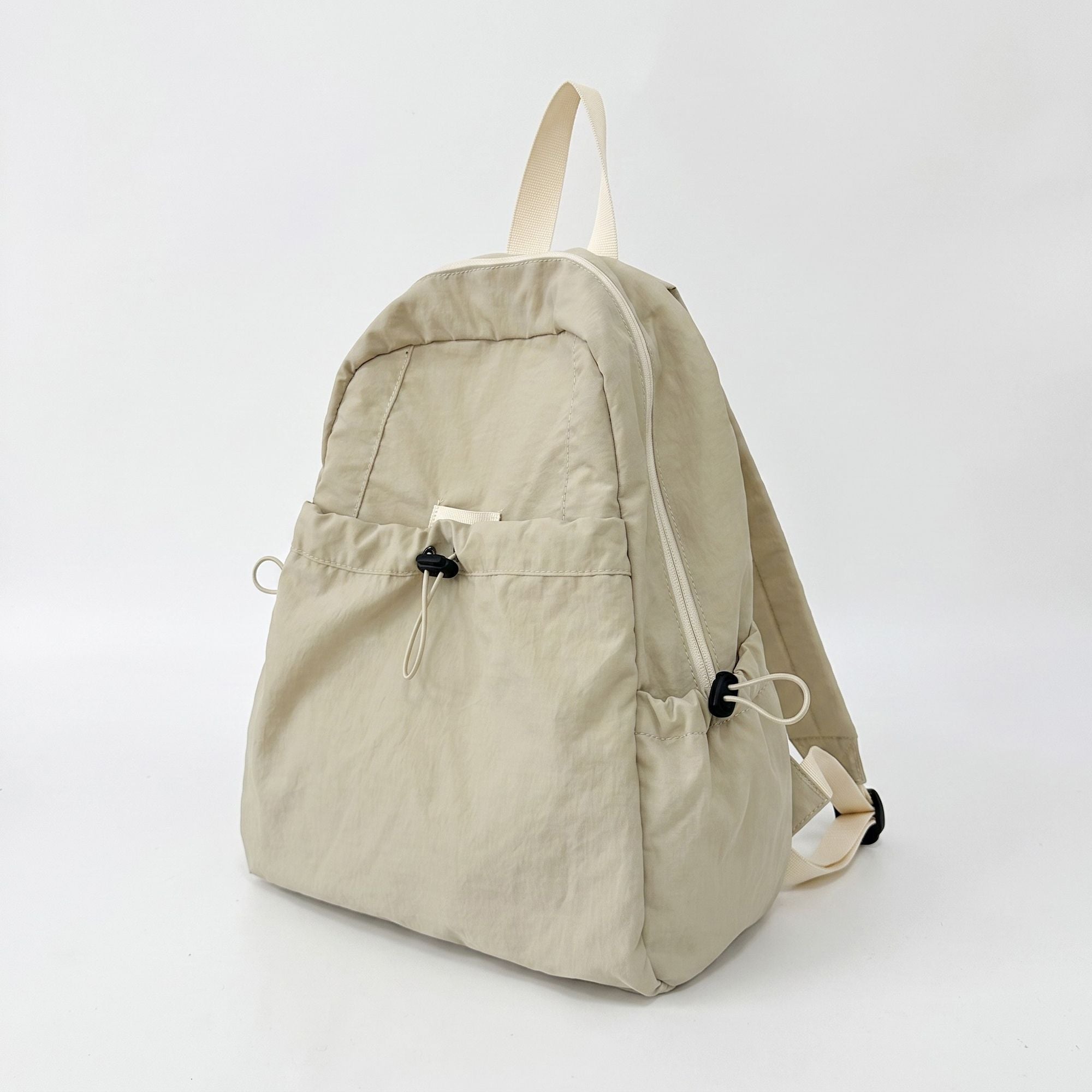 Lightweight Drawstring Backpack with Front Pocket Side Pockets and Adjustable Shoulder Straps