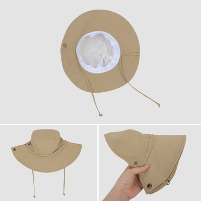 Anna-Kaci Foldable Wide Brim Bucket Hat with Chin Strap for Sun Protection and Outdoor Hiking Travel Beach Adventures