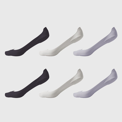 Anna-Kaci Women's Non-slip No Show Socks Soft Solid Bottom for Casual 6Pk