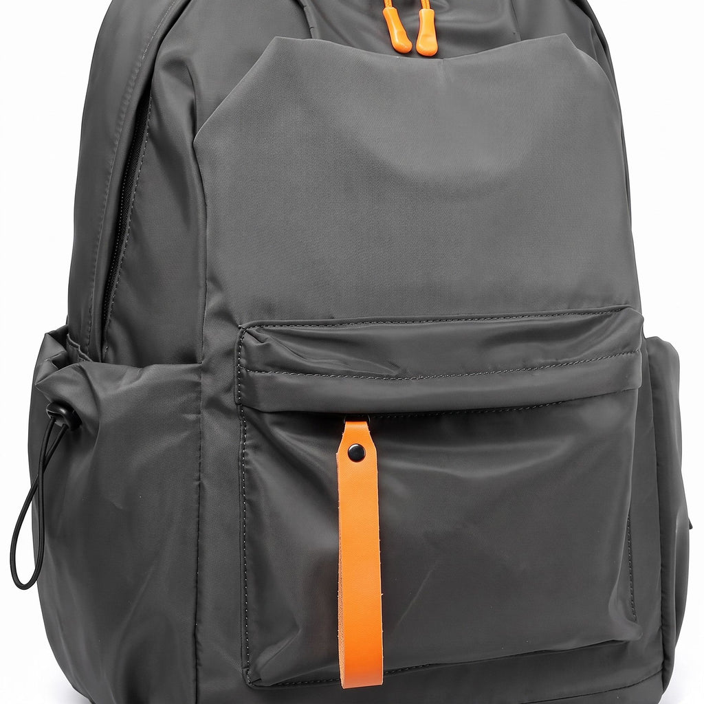 Everyday Backpack with Front Zip Pocket Side Pockets Adjustable Straps Top Hle
