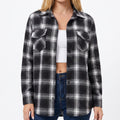 Plaid Button Front Long Sleeve Shirt with Flap Chest Pockets