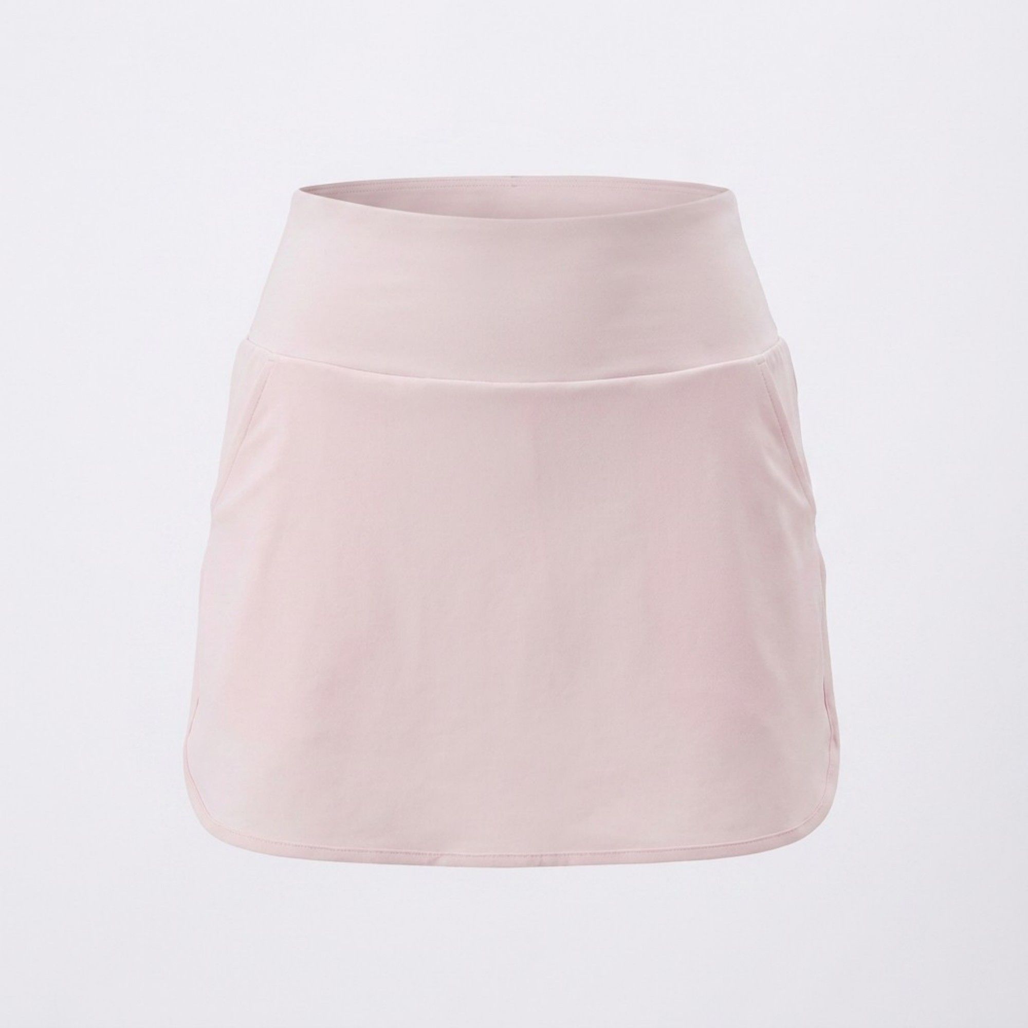 Anna-Kaci Active Women's High Waist Athletic Skort with Wide Waistband Curved Hem Smooth Stretch Knit and Built In Shorts