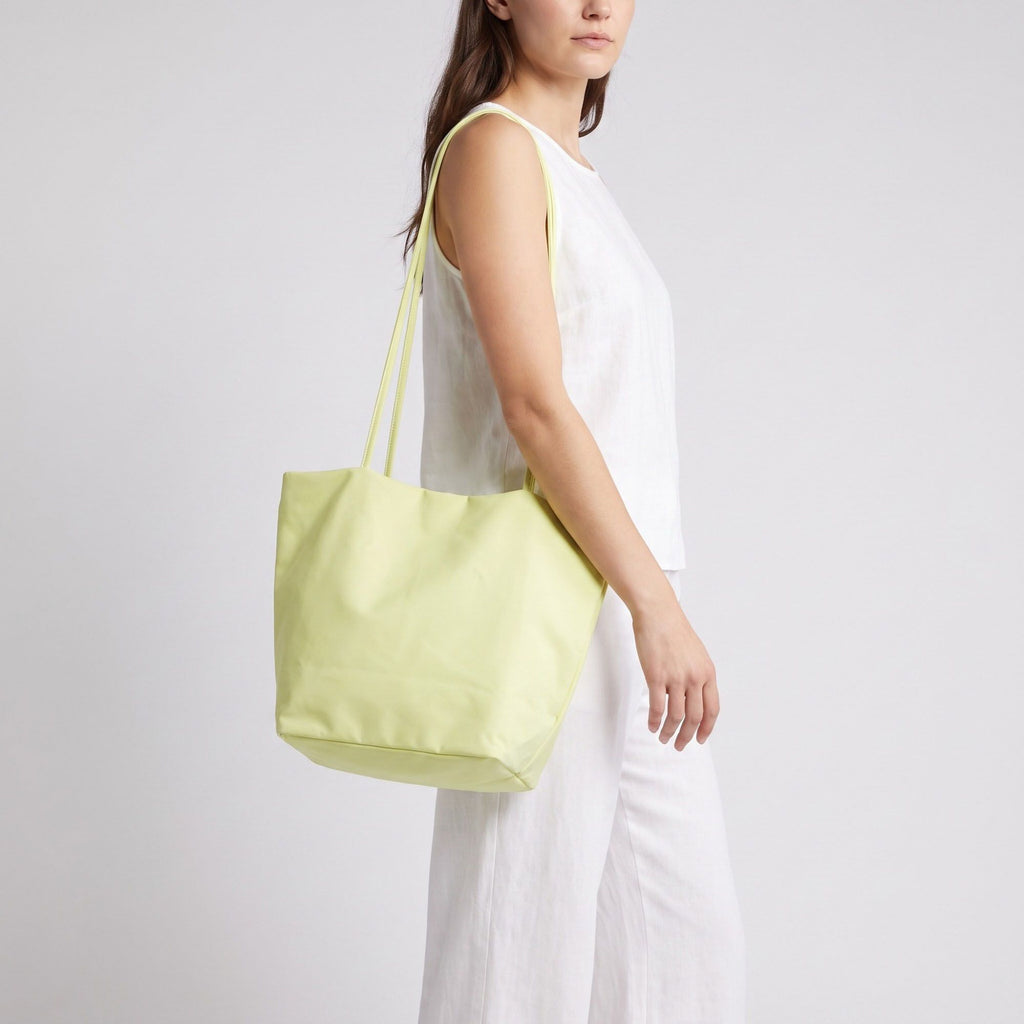 Oversized Lightweight Tote Bag with Long Shoulder Straps and Soft Slouchy Shape 12x9x6in