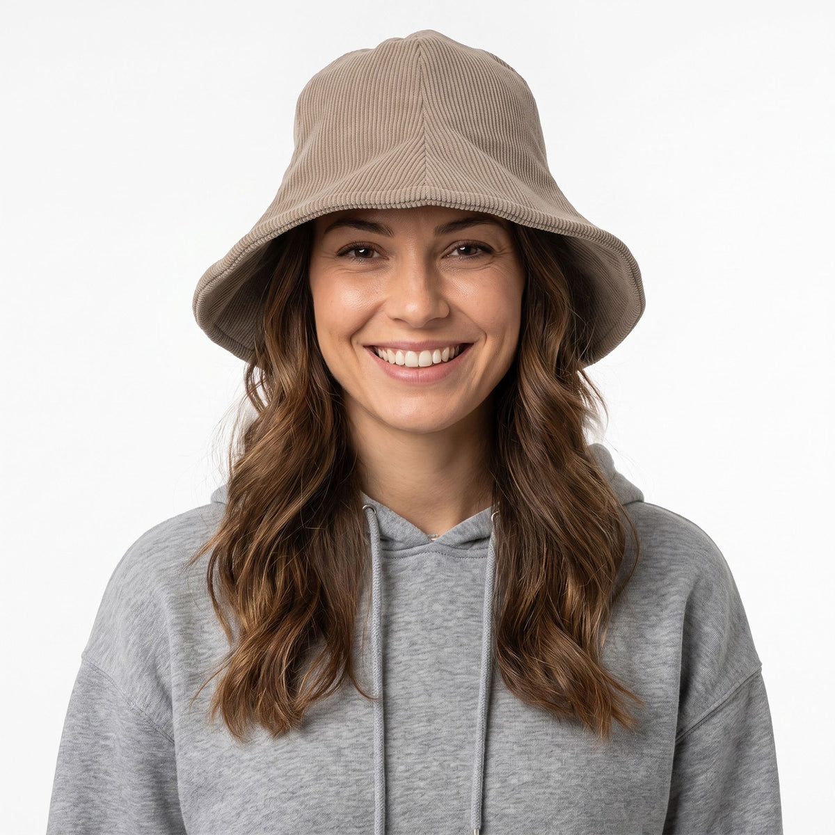 Corduroy Bucket Hat Wide Brim Cloche Hat Casual Soft Brim Hat