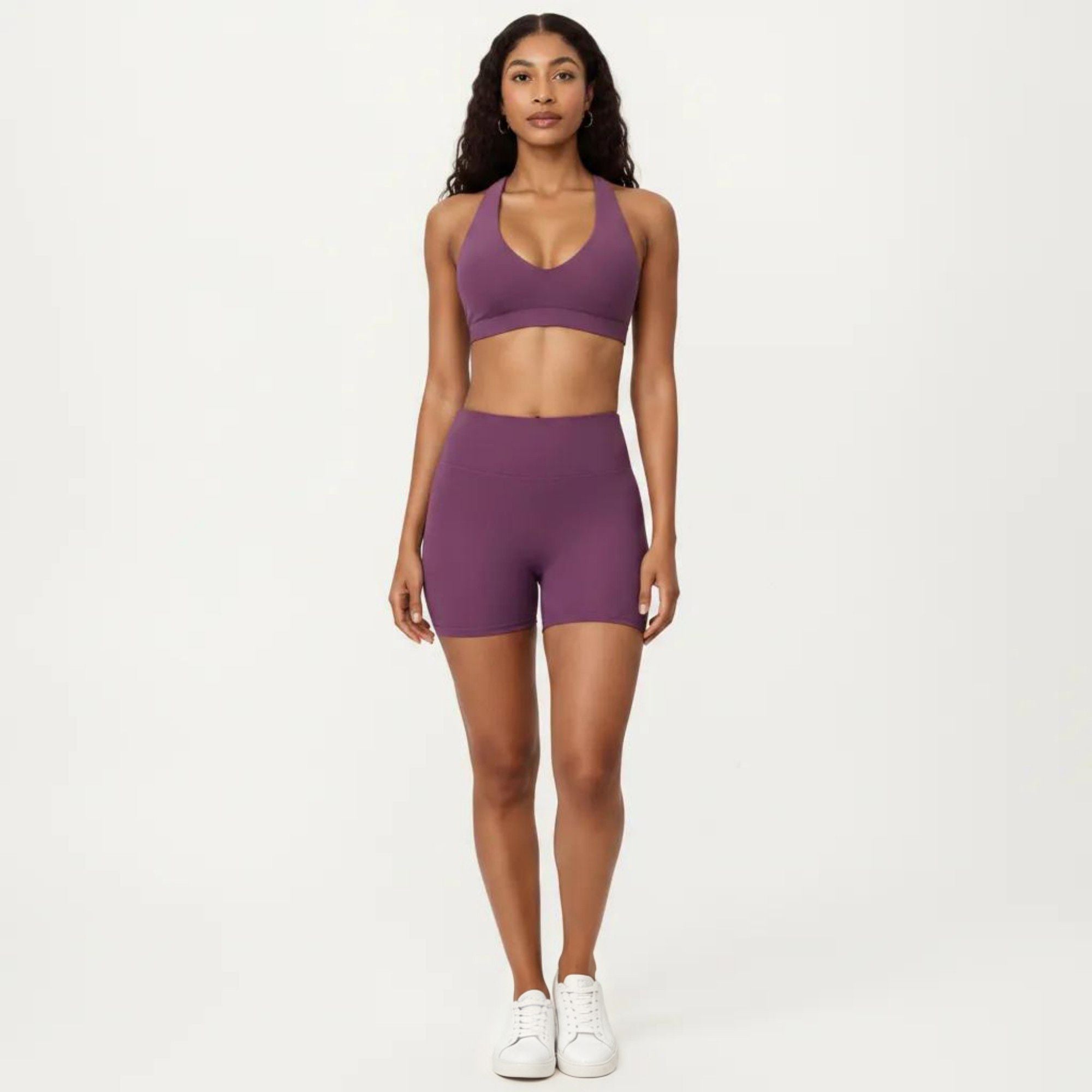 Anna-Kaci Active Women's Racerback Sports Bra with Scoop Neck and Open Back Cutout Design