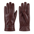 Leather-Look Gloves with Buckle Detail
