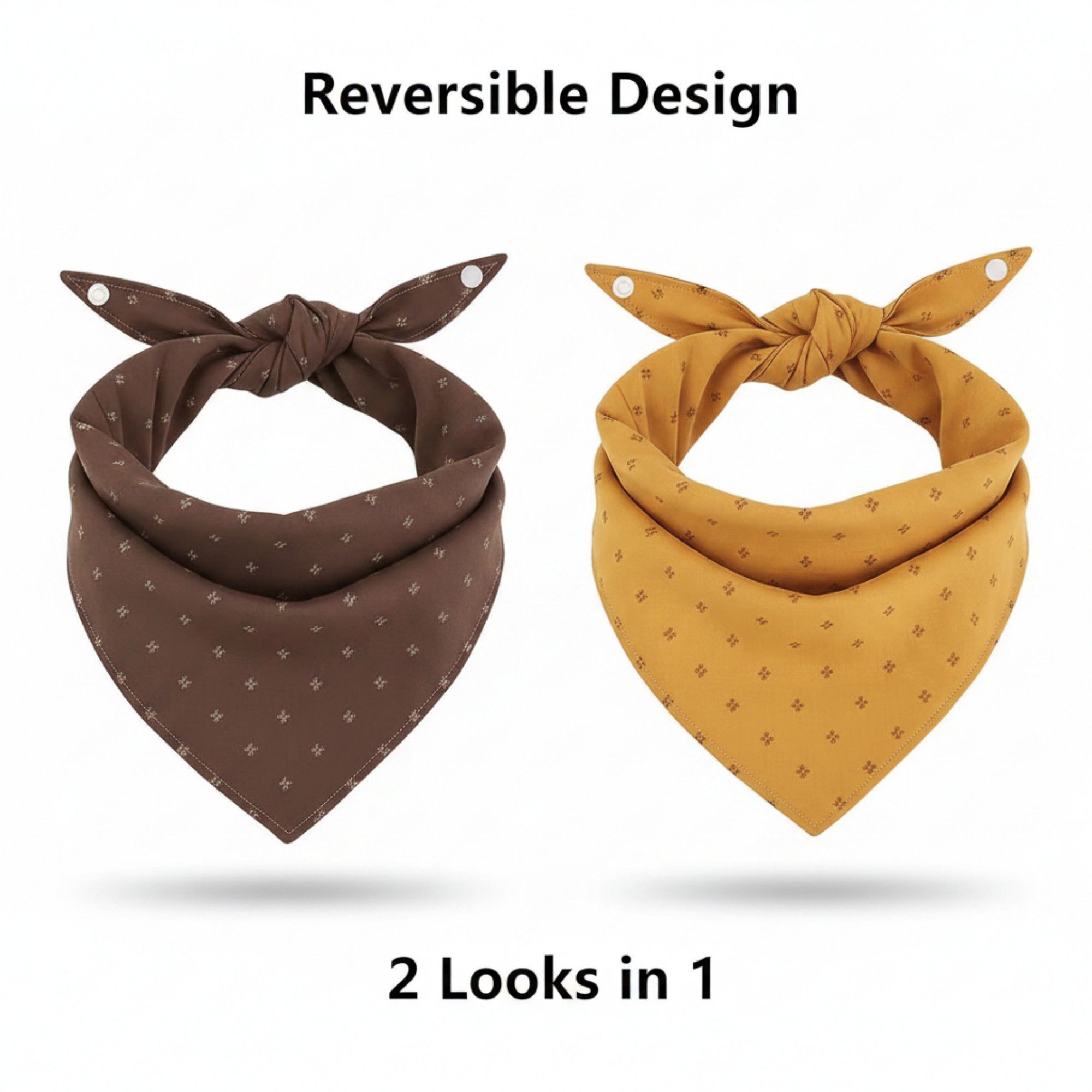 Pet Bandana Collar Soft Adjustable Classic Print Scarf with Tie Closure Everyday Neckwear