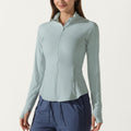 Anna-Kaci Active Women's Full Zip Long Sleeve Active Jacket with Fitted Silhouette and High Neck
