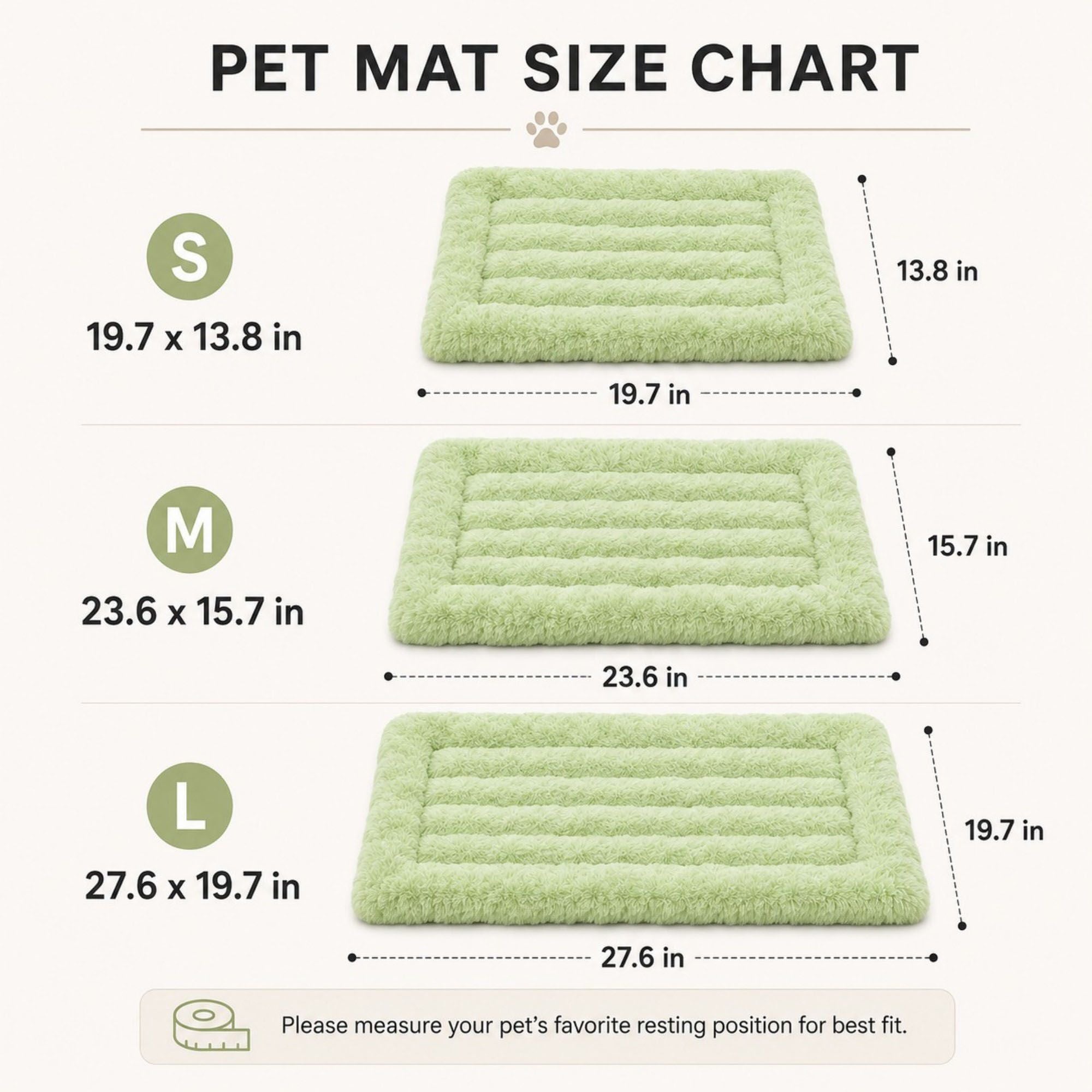 Plush Pet Mat for Cats and Small Dogs with Raised Border, Non-Slip Bottom and Machine-Washable Design