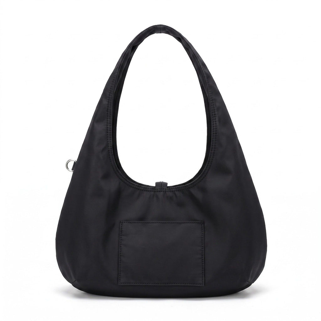 Hobo Tote Bag with Wide Shoulder Strap and Exterior Pocket 13.8x7.8x2.5in