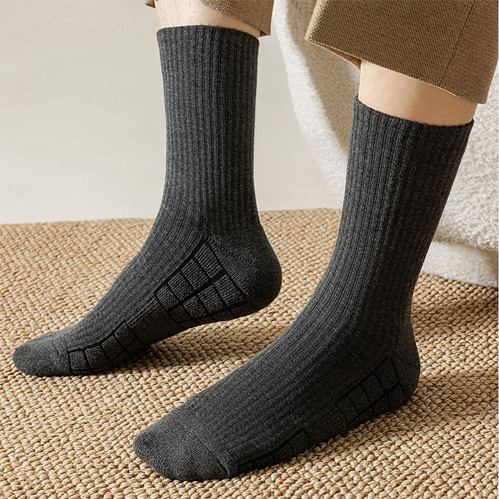 Anna-Kaci 6pk Men's Crew Socks with Non - Slip Sole