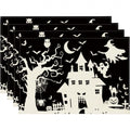 Halloween Ghost Pumpkin Skeleton Placemat Set of 4