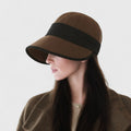 Anna-Kaci Women's Wide Brim Bucket Hat with Contrast Band and Structured Design