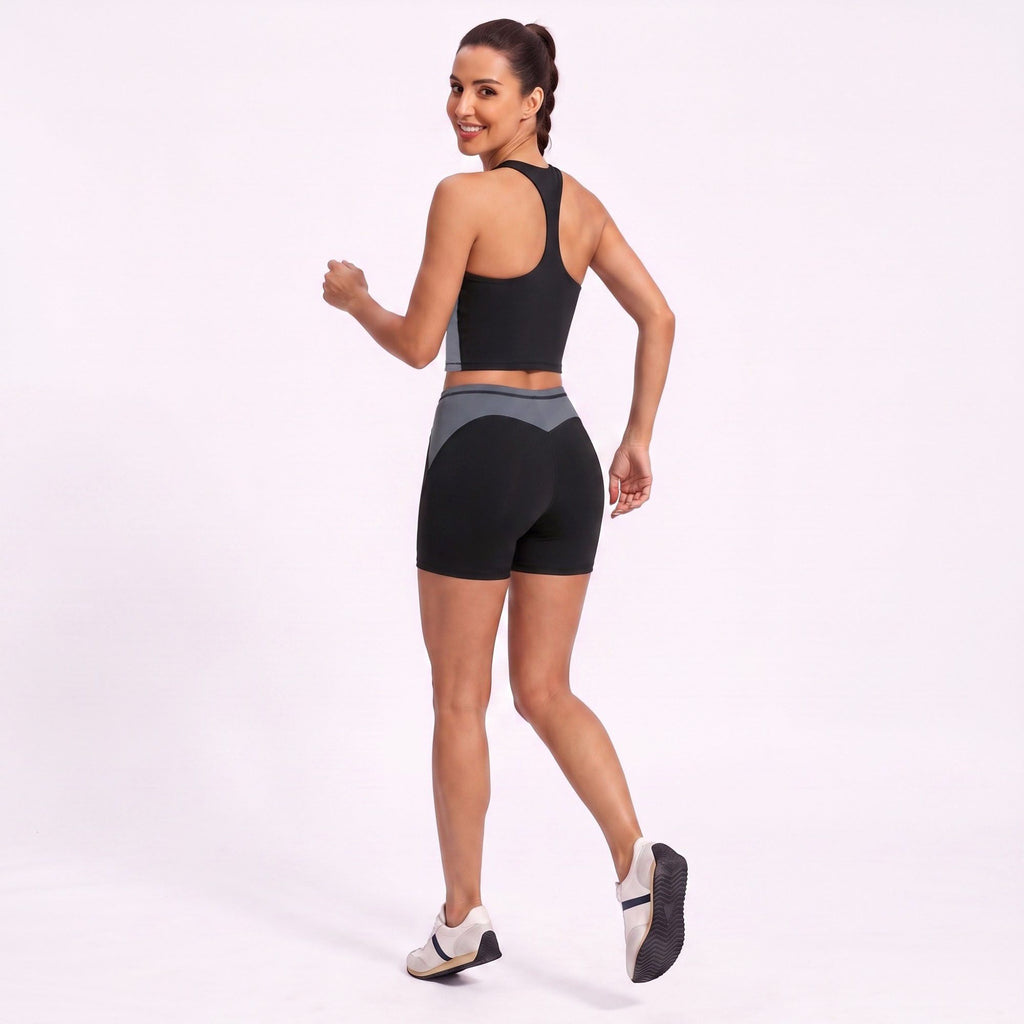 Square Neck Cropped Active Tank Top for Yoga Running Gym Workouts and Everyday Athleisure