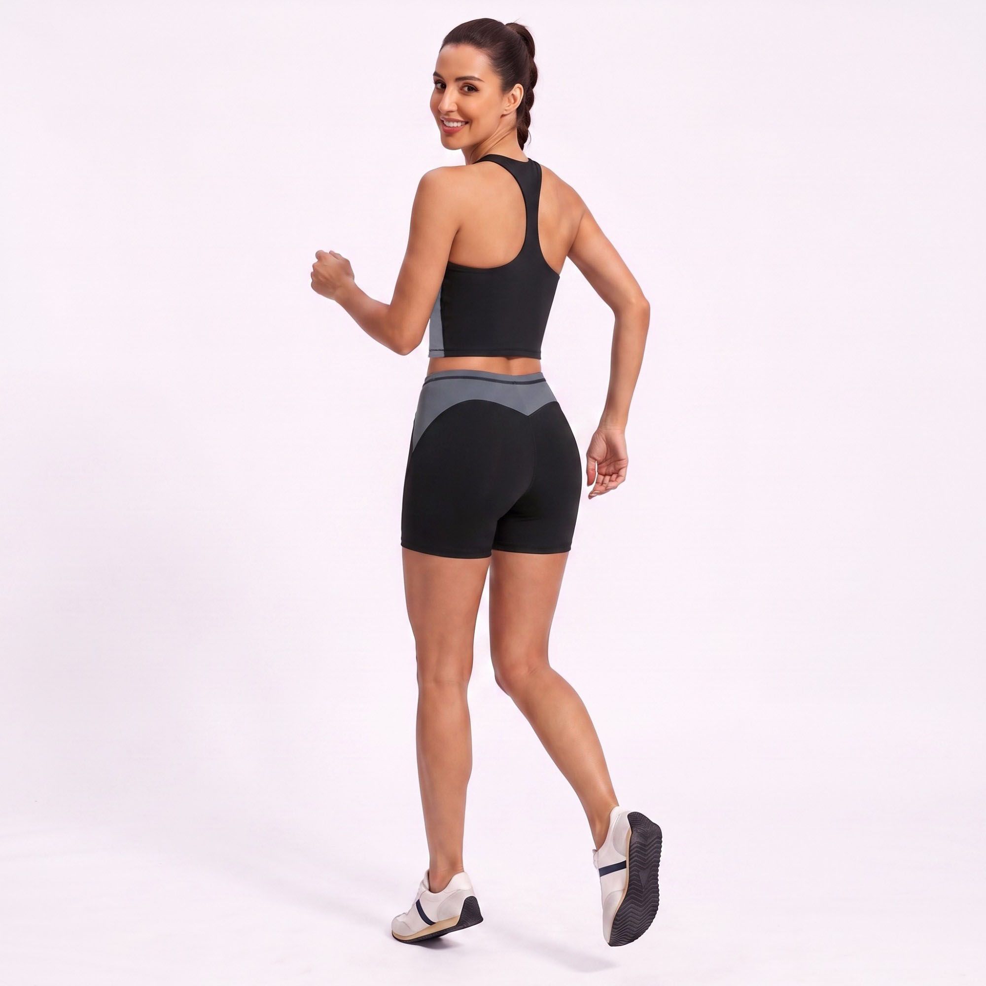 Square Neck Cropped Active Tank Top for Yoga Running Gym Workouts and Everyday Athleisure