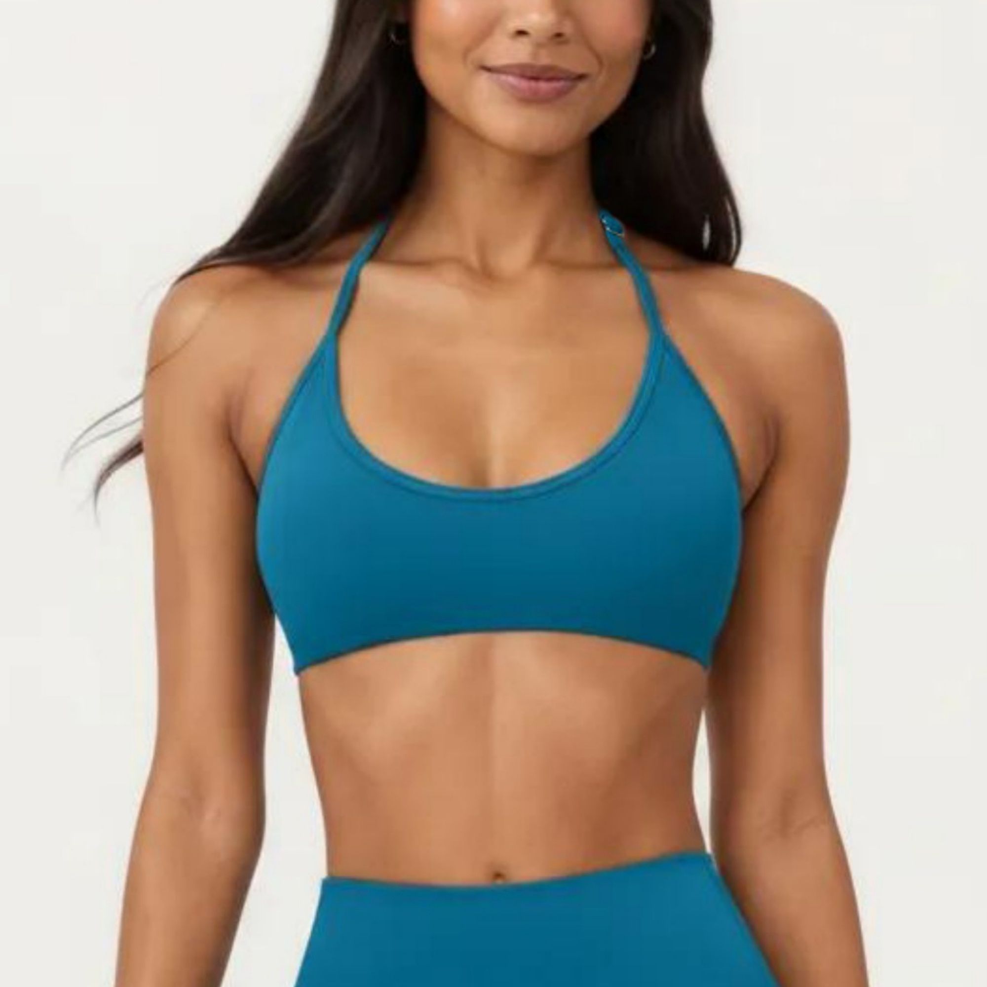 Anna-Kaci Active Women's Halter Sports Bra with Open Back and Smooth Stretch Athletic Fit