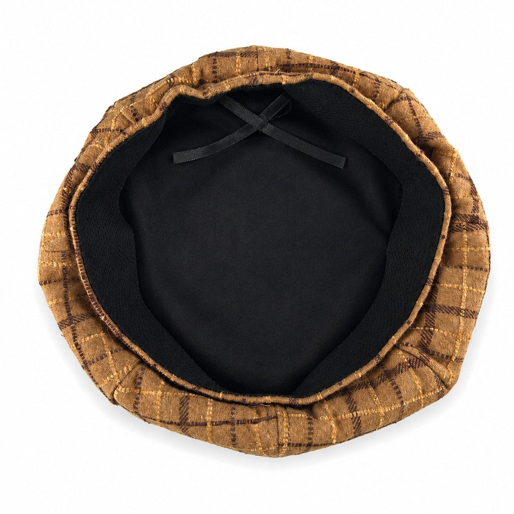 Plaid Beret Hat Vintage Painter Cap Soft Structured Fall Winter Style