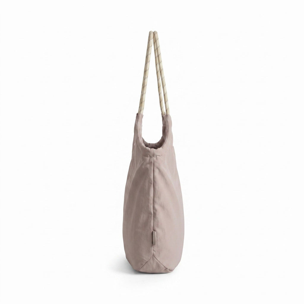 Soft Lightweight Shoulder Tote Bag with Double Rope Shoulder Straps and Roomy Open-Top Design 16.1x13x3.5in