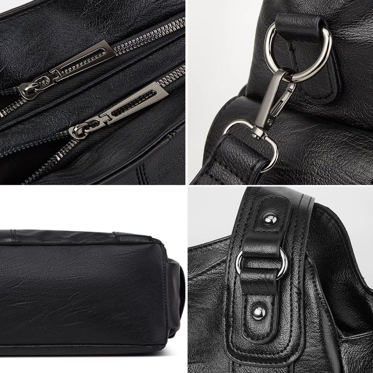 Large Shoulder Tote Bag with Multiple Pockets