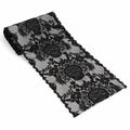 Halloween Black Lace Skull Cutout Table Runner