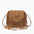 Fringe Crossbody Bag with Flap