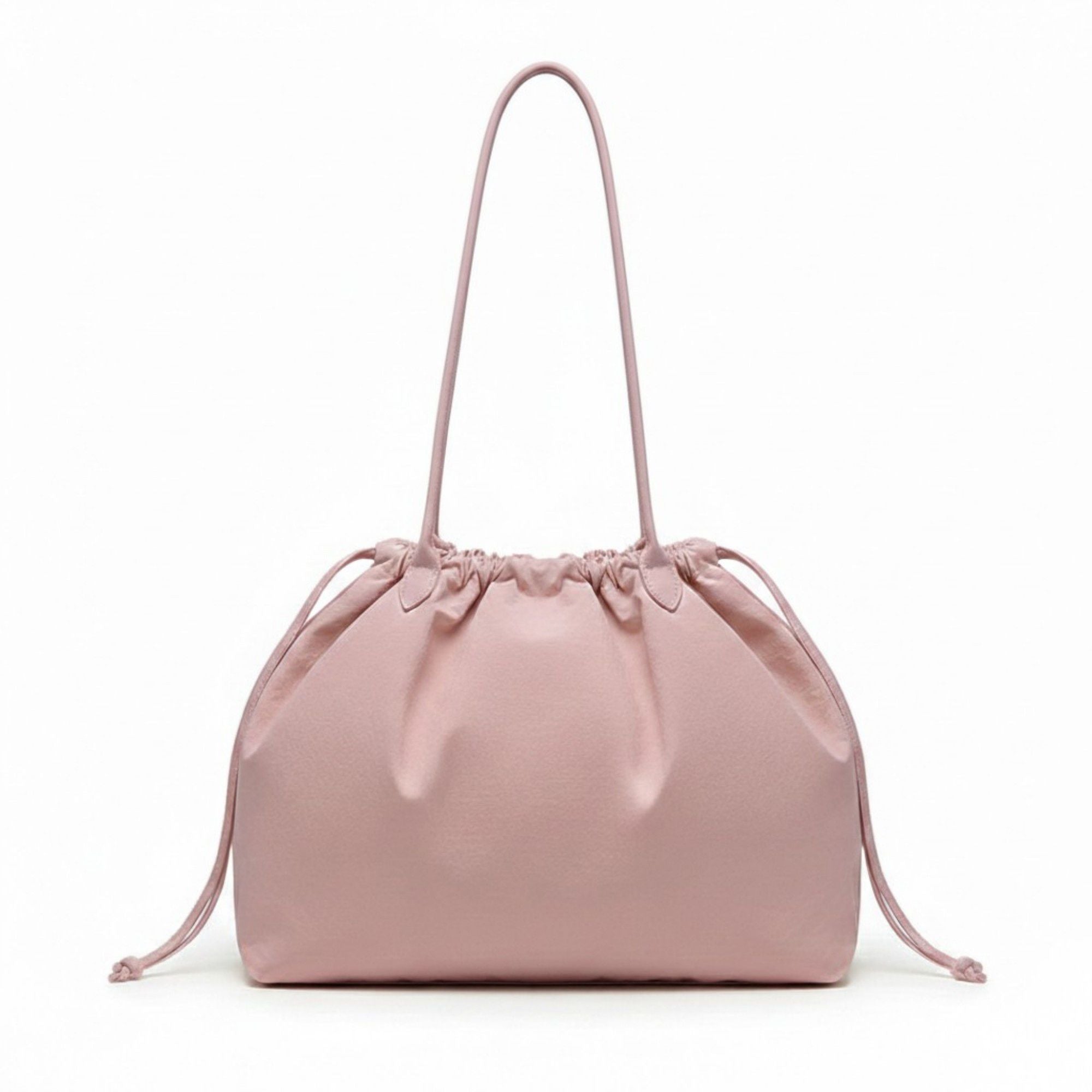 Anna-Kaci Women's Nylon Drawstring Shoulder Tote Bag with Soft Slouchy Silhouette and Long Carry Straps