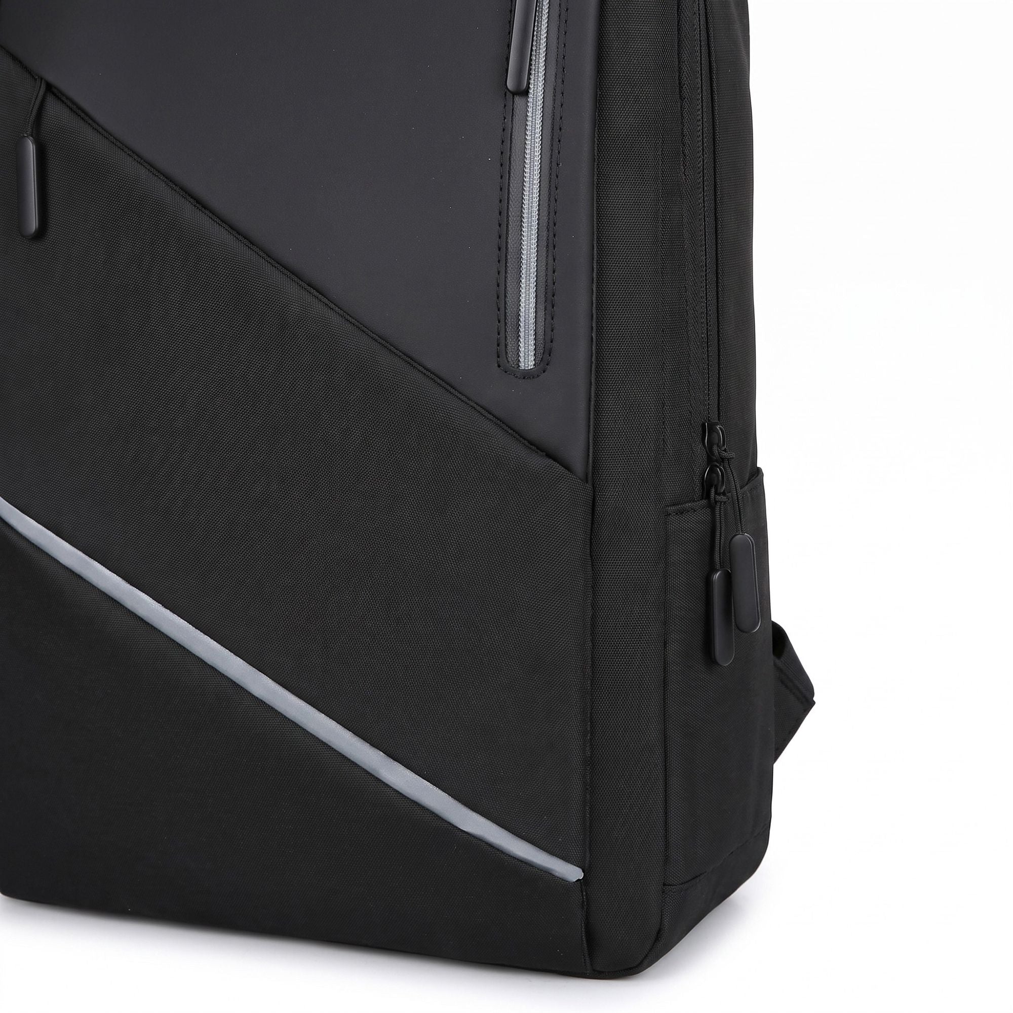 Laptop Backpack with Padded Compartment Reflective Trim USB Port and Multiple Storage Pockets