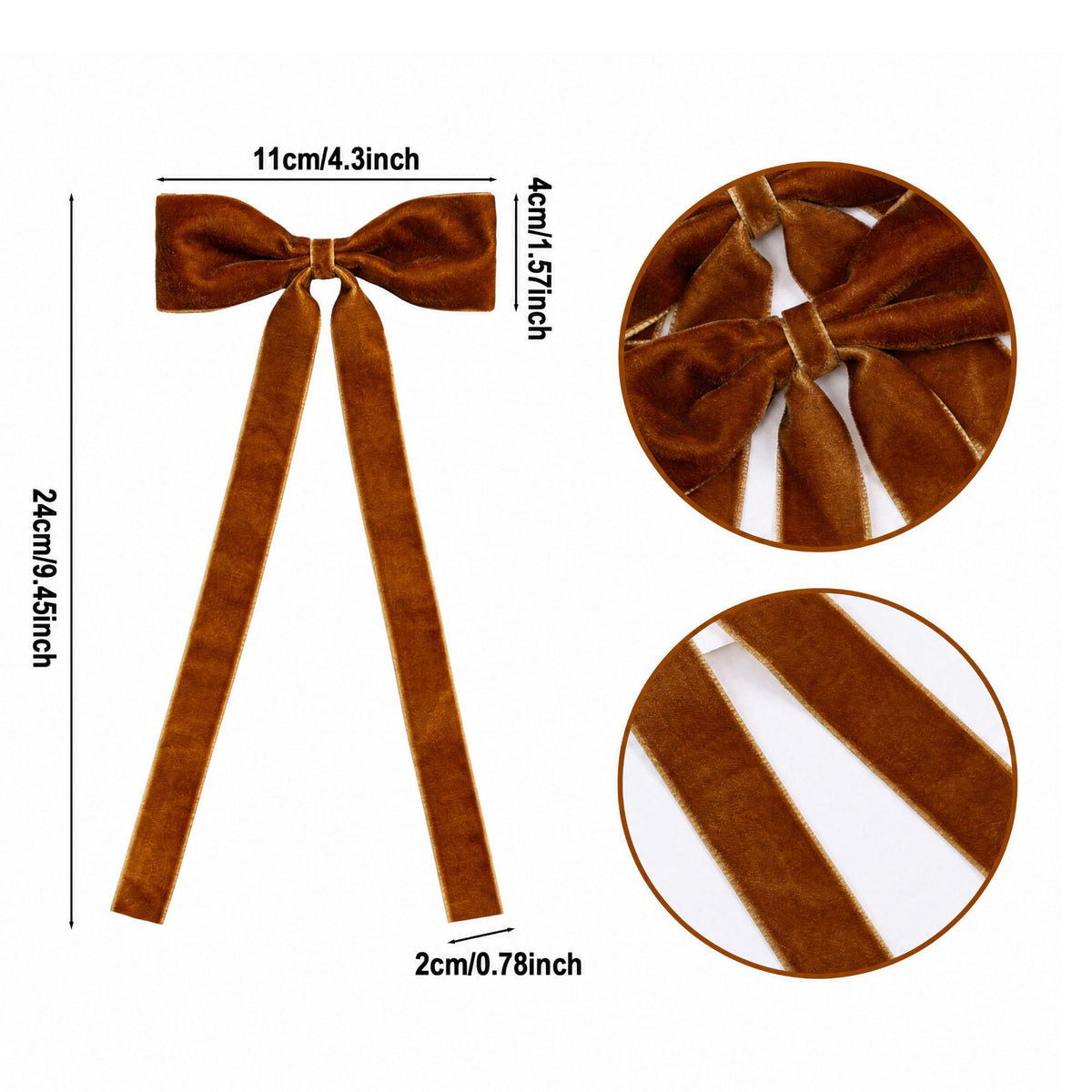 12ct Velvet Christmas Bows Long Tail Holiday Decorations