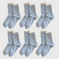 Anna-Kaci Women's Bow-Patterned Ruffle-Cuff Ankle Socks 6pk