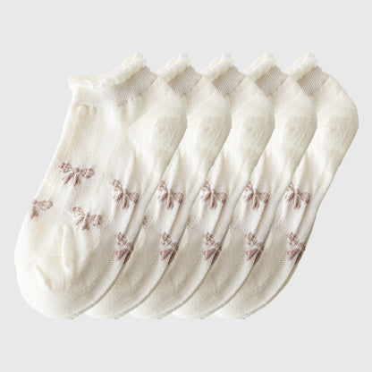 Anna-Kaci Women's Adorable Summer Ruffle Ankle Socks 5pk