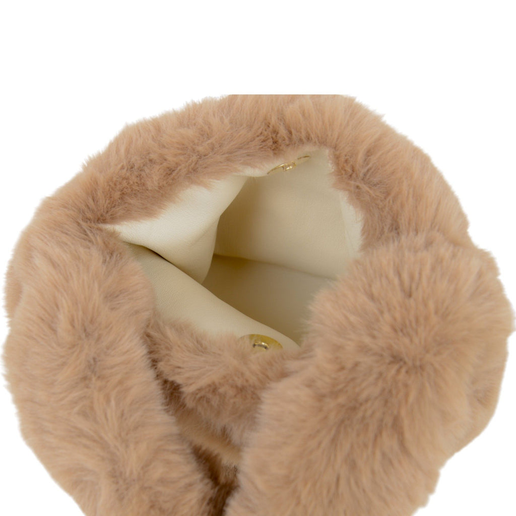Anna-Kaci Women's Casual Soft Plush Handbag with Cozy Faux Fur Texture