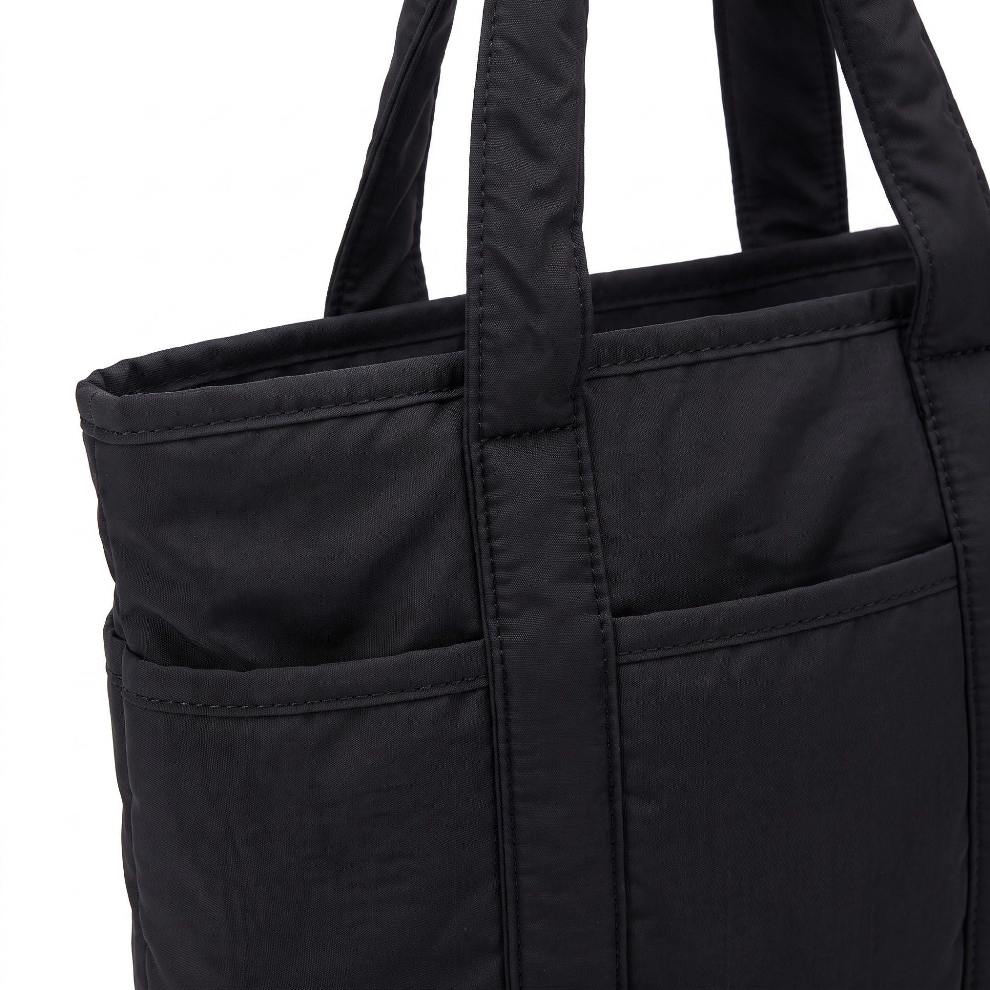 Lightweight Utility Tote Bag with Long Shoulder Straps and Exterior Pockets 9x7.5x4.5in