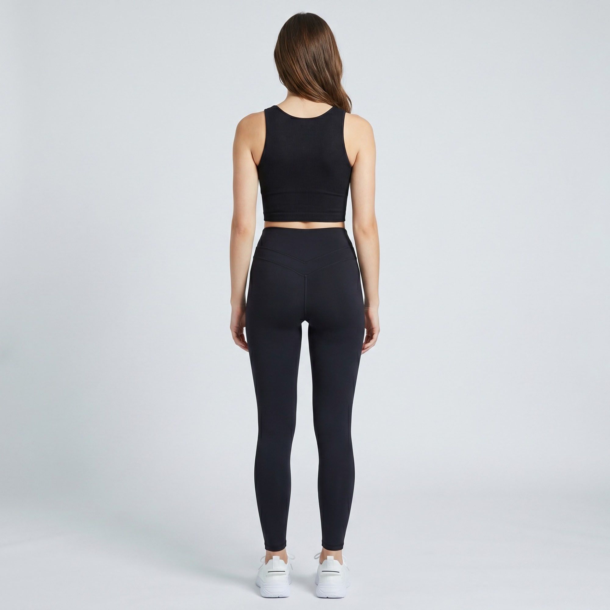 Anna-Kaci Women's High Waist Leggings with V Waist Seam and Smooth Stretch Fit