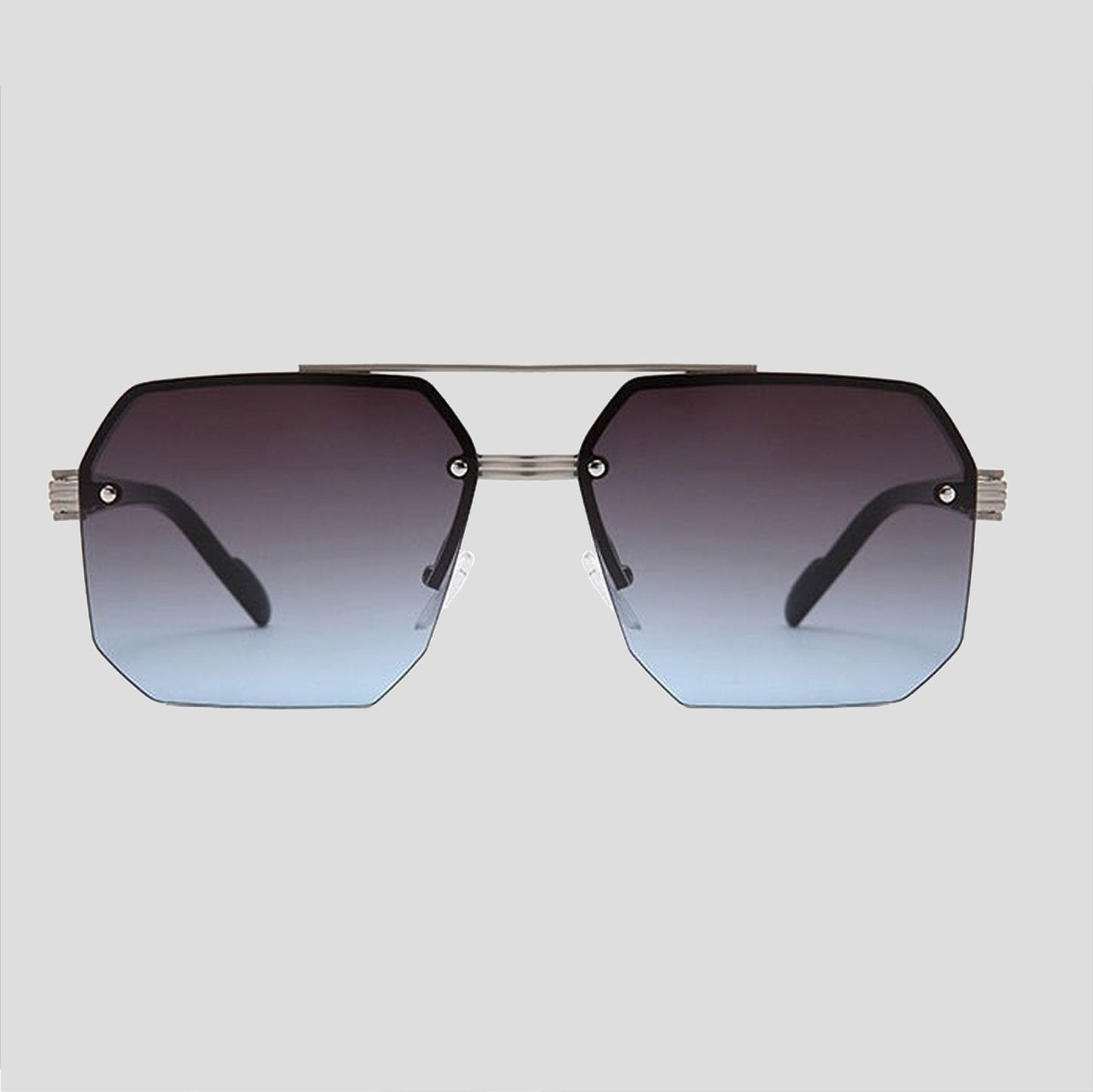 Anna-Kaci Women's Chic Trimmed Octagon Polarized Sunglasses UV400 Protection