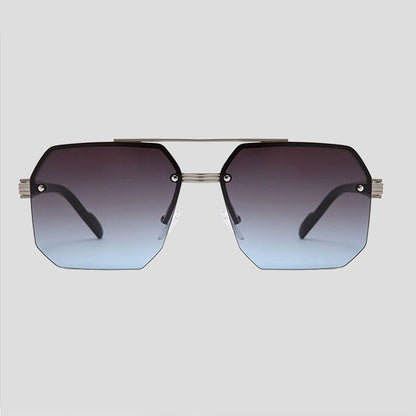 Anna-Kaci Women's Chic Trimmed Octagon Polarized Sunglasses UV400 Protection
