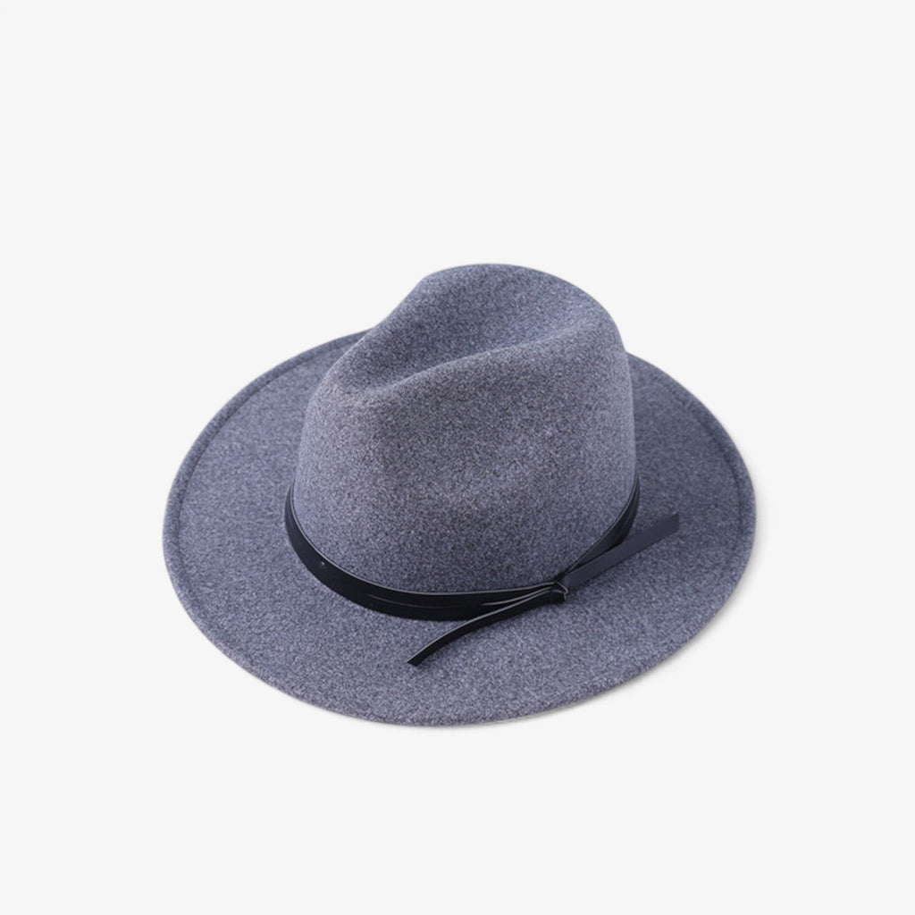 Anna-Kaci Women's Wool Felt Fedora Hat with Wide Brim and Structured Design