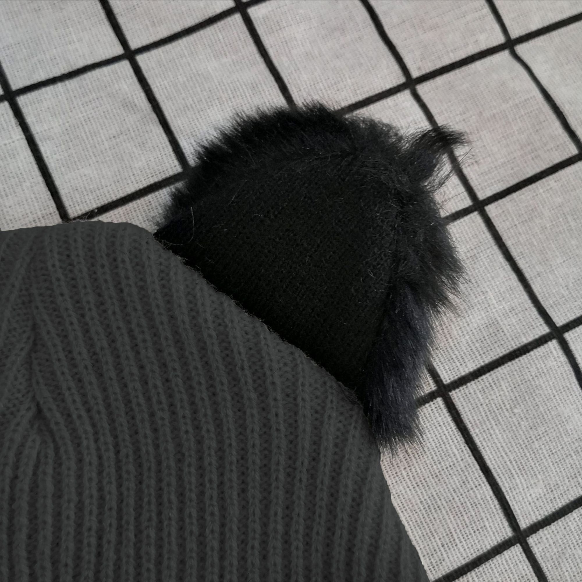 Anna-Kaci Women's Cat Ear Knit Beanie - Faux Fur Ears with Valentine Heart Whisker Embroidery for Cute Casual Winter Wear