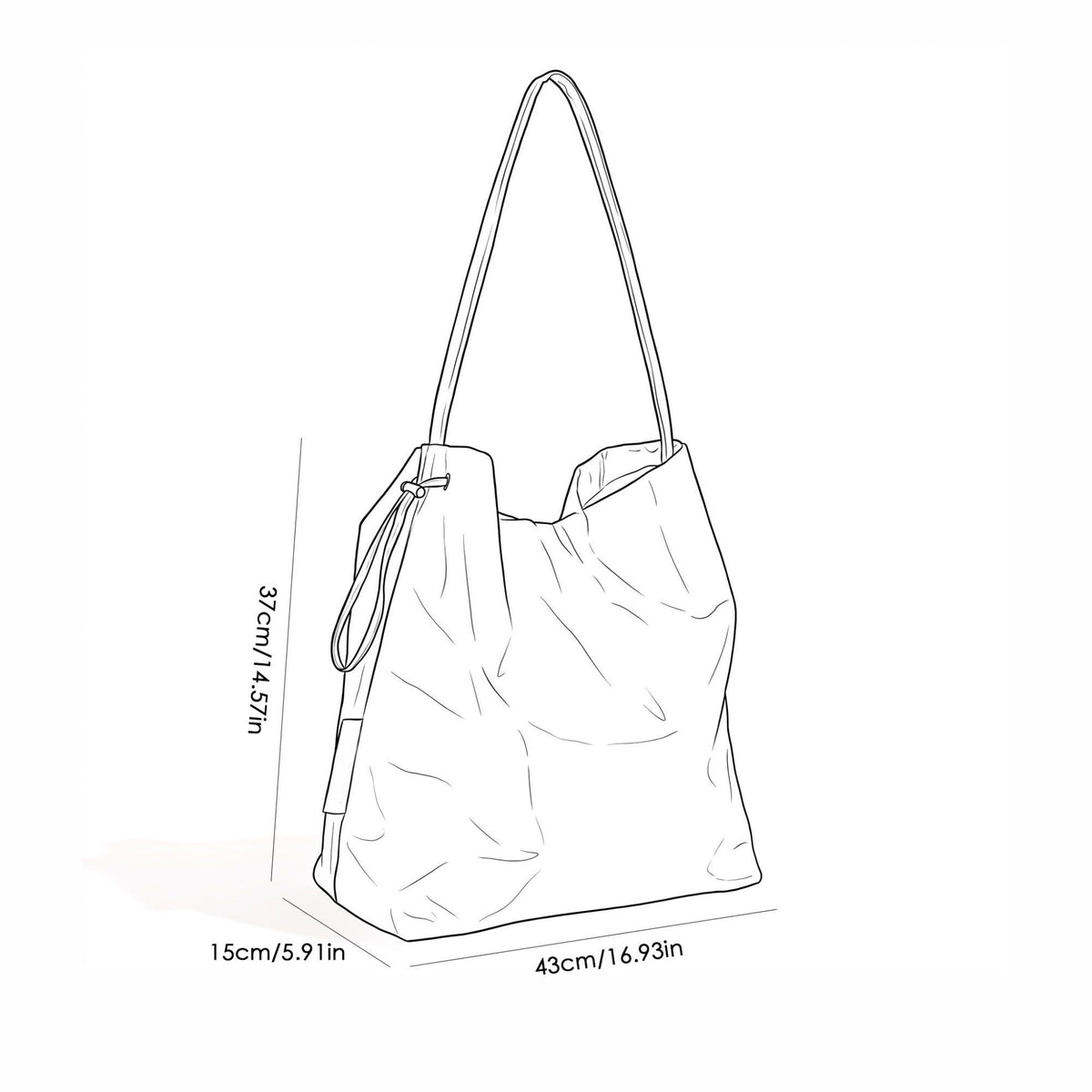 Lightweight Nylon Shoulder Tote Bag Large Capacity Casual Carryall