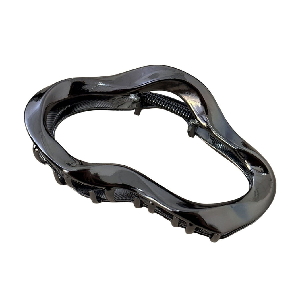 Women's Wavy Metal Hair Claw Clip with Hollow Design and Strong Grip 2.7x4.7in