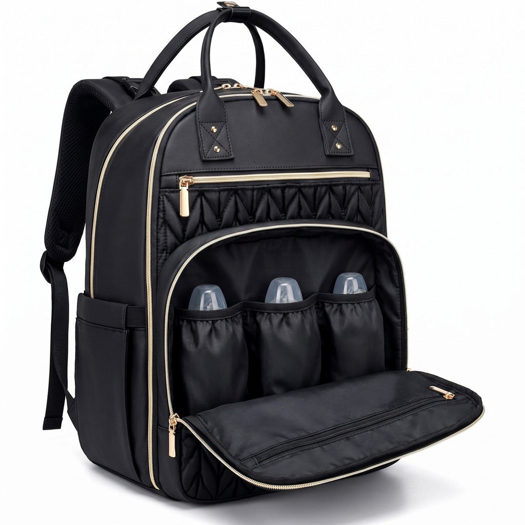 Diaper Bag Backpack with Changing Pad Multi Pocket Bag Stroller Strap Large Capacity Maternity Organizer 12x9x16.7in
