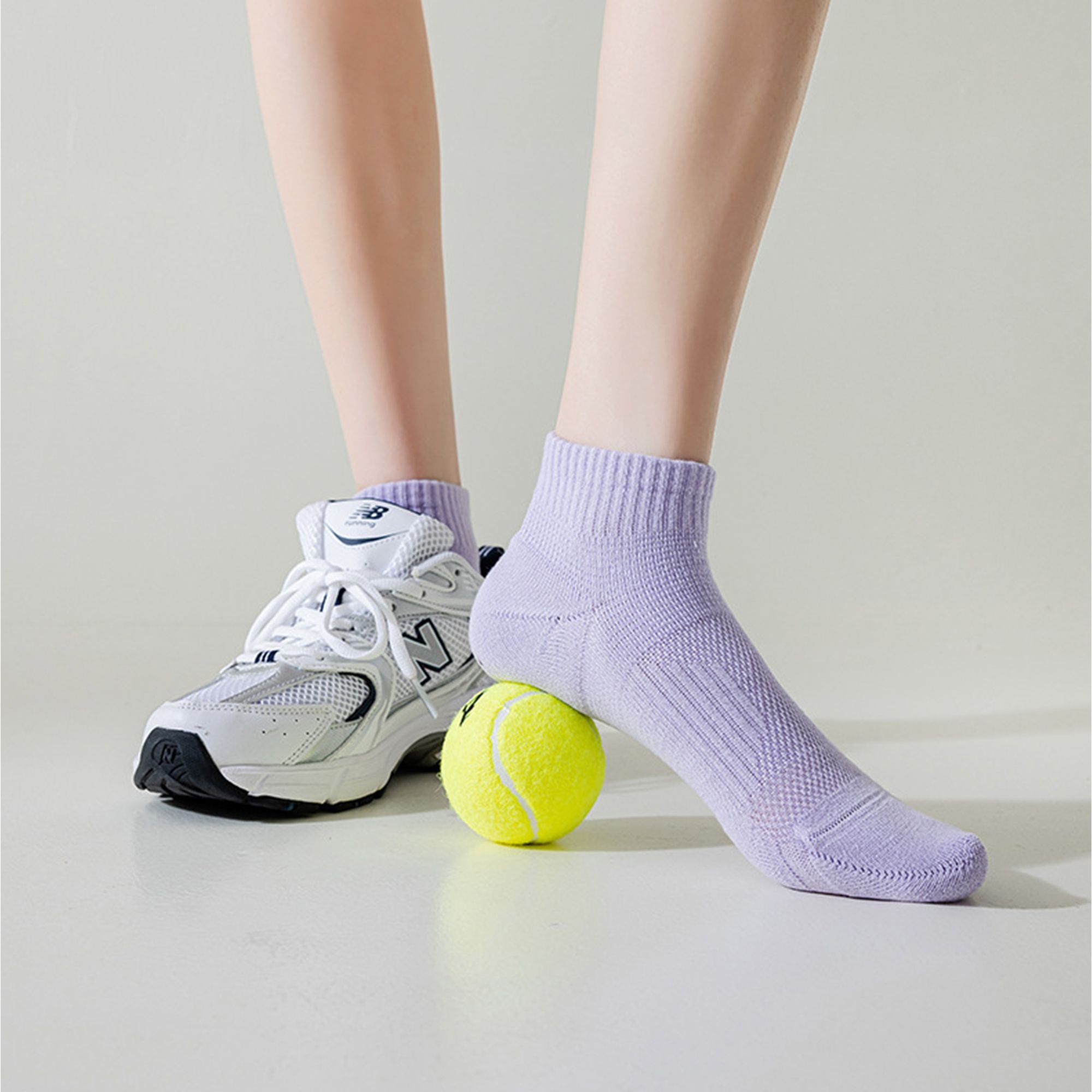 Anna-Kaci 3 Pairs Women's Ankle Athletic Socks Soft Cotton Cushioned Breathable Design with Ribbed Cuffs for Active Casual Wear
